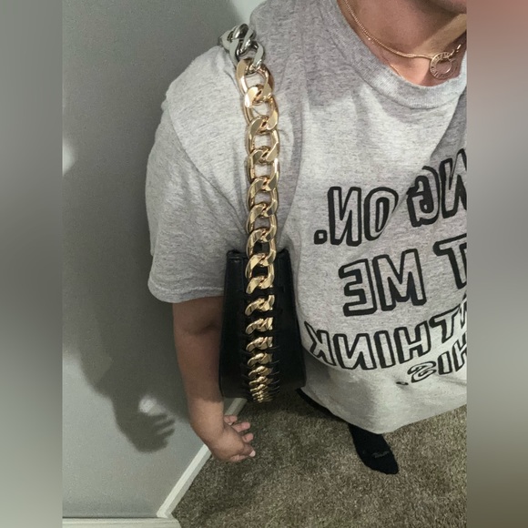 Akira Black mixed metals chain bag - Picture 7 of 10